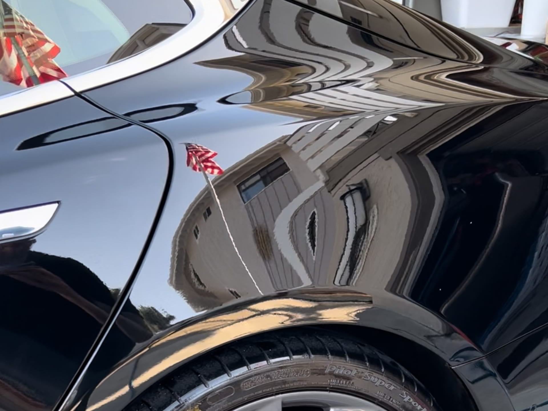 tesla black car auto detailing service supreme detail & tint encinitas ca